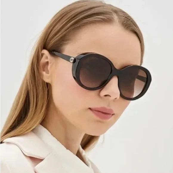 New - GUCCI WOMENS ROUND HAVANA HAVANA BROWN SUNGLASSES  display picture 1